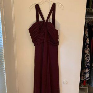 Amsale Cerisa Gown in Ruby
